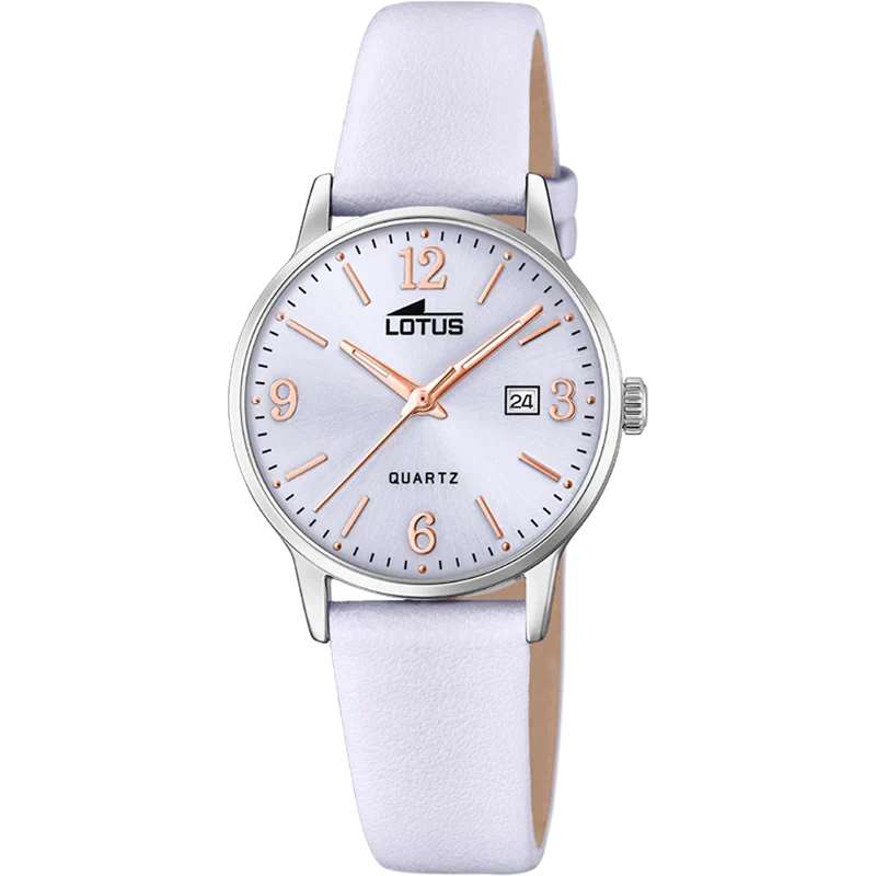 MONTRE LOTUS CLASSIC STEEL 18699/3 BLEU, BRACELET CUIR, FEMME