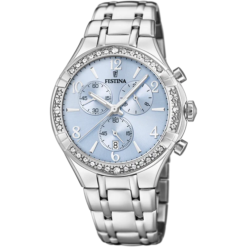 MONTRE FESTINA BOYFRIEND COLLECTION F20392/2 BLEU, BRACELET CIER, FEMME