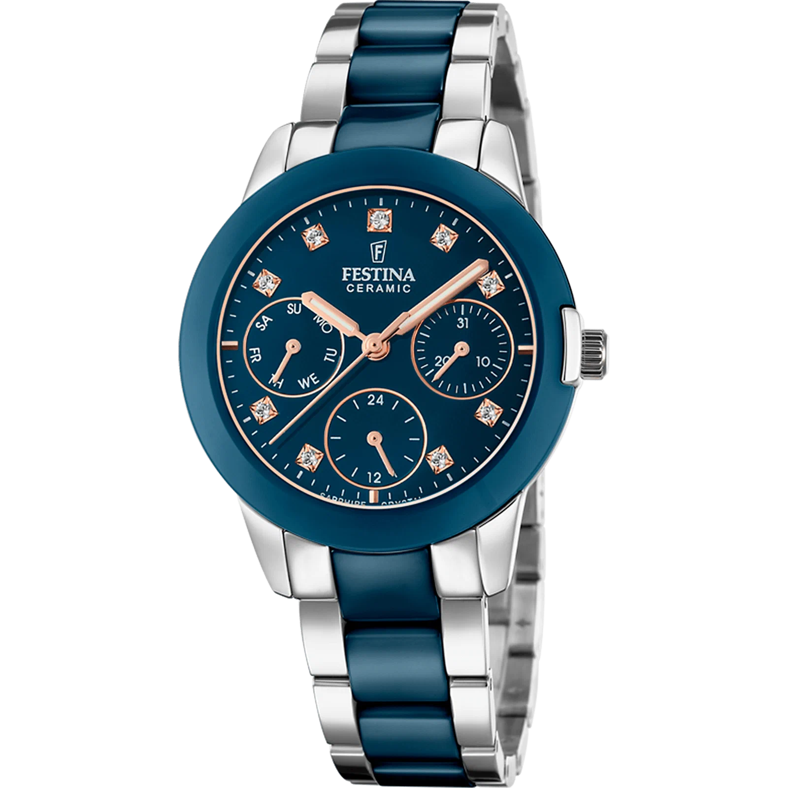 FESTINA WOMEN'S WATCH F20497/2 CERAMIC STEEL — Product image 1