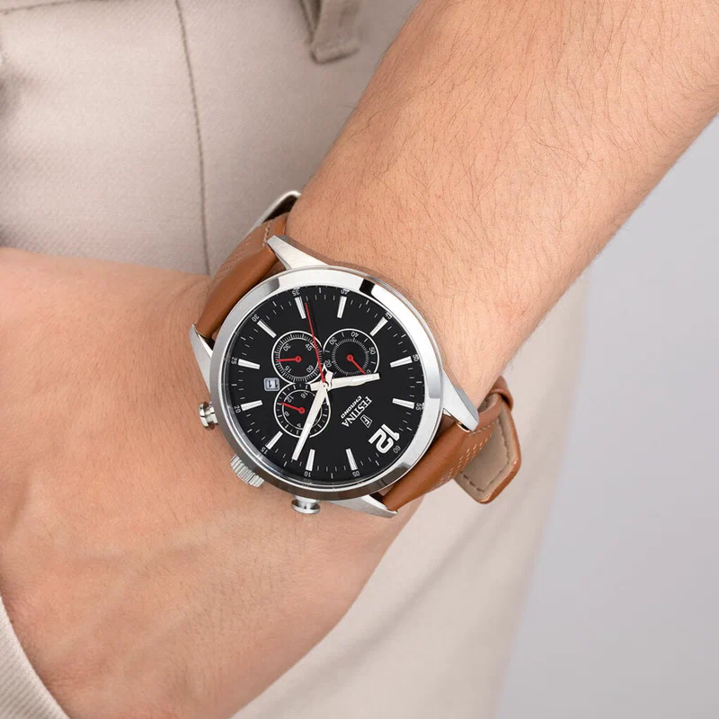 MONTRE FESTINA TIMELESS CHRONOGRAPH F20542/6 NOIR, BRACELET CUIR, HOMME — Image du produit 3