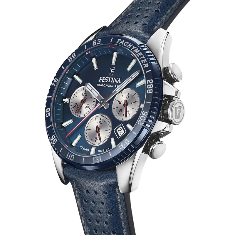 MONTRE FESTINA F20561/2 BLEU, BRACELET CUIR, HOMME — Image du produit 3