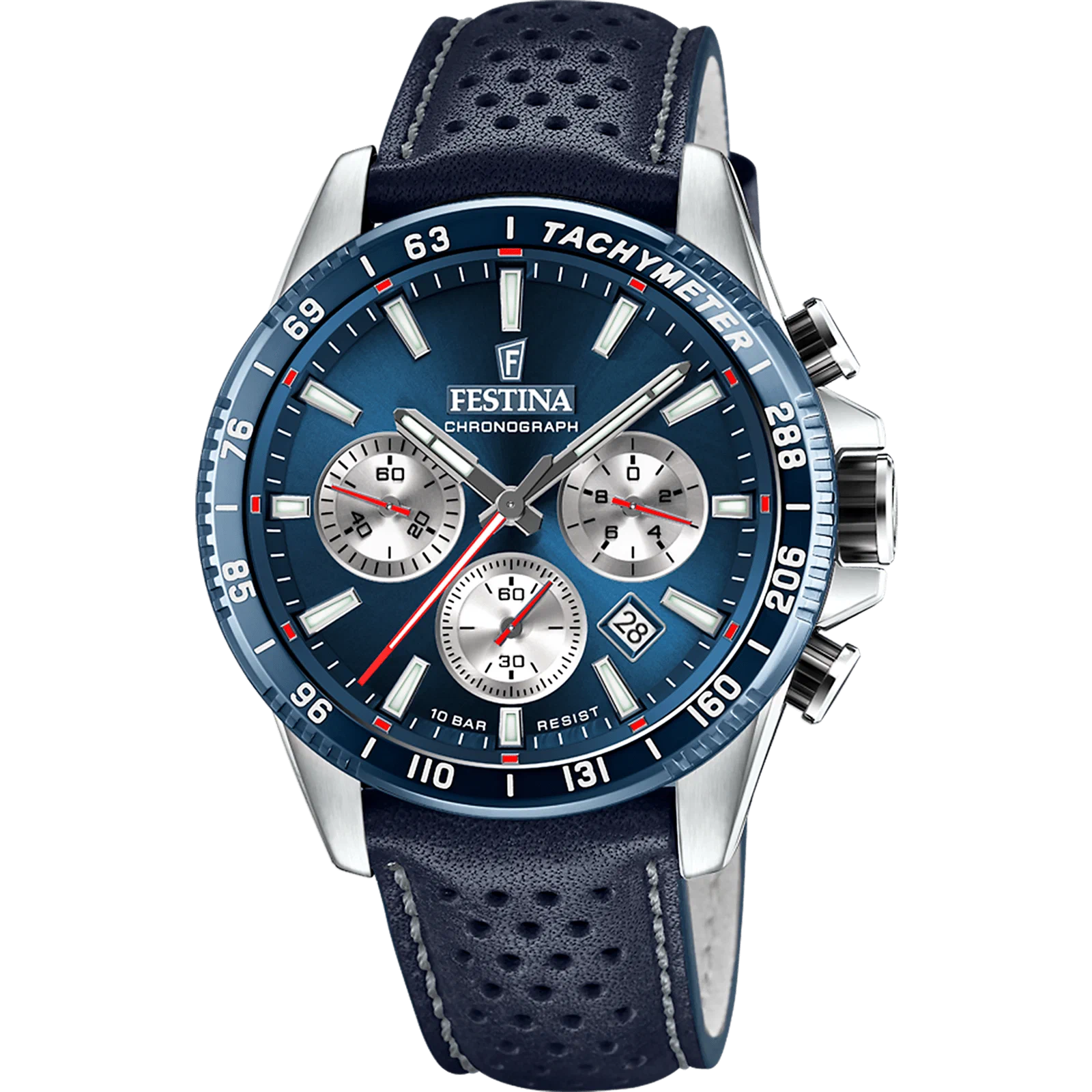 MONTRE FESTINA F20561/2 BLEU, BRACELET CUIR, HOMME — Image du produit 1