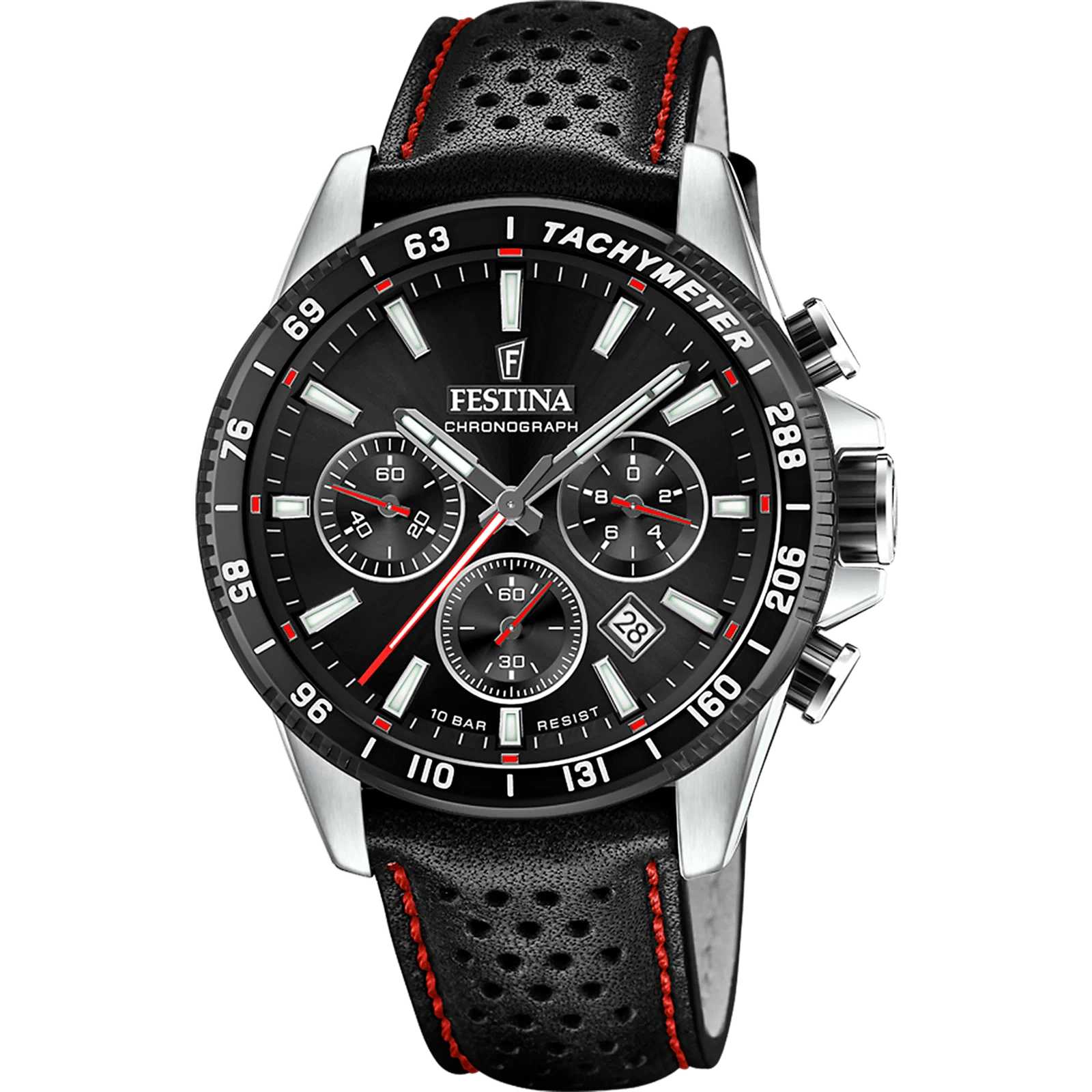 MONTRE FESTINA F20561/4 NOIR, BRACELET CUIR, HOMME — Image du produit 1