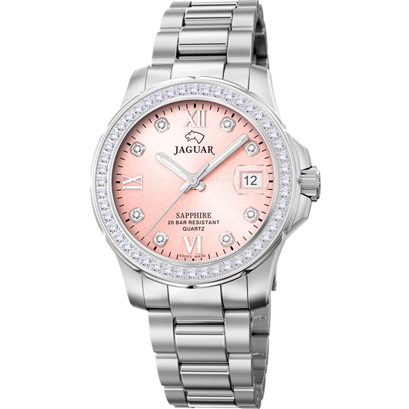 JAGUAR MONTRE FEMME J892/2 COSMOPOLITAN ACIER