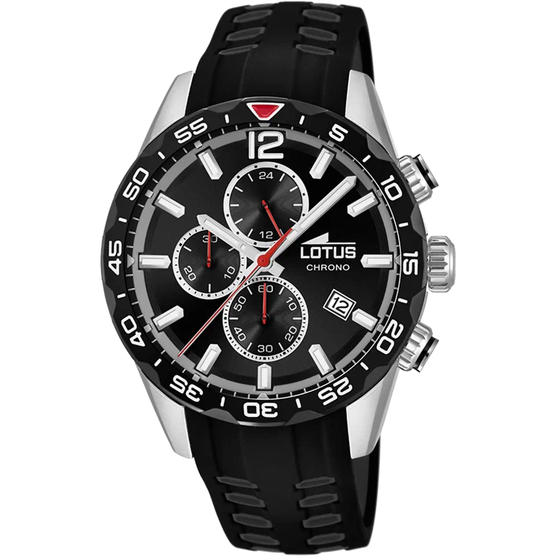 MONTRE LOTUS LOTUS COLOR 18590/4 NOIR, BRACELET CAOUTCHOUC, HOMME