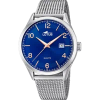 LOTUS MINIMALIST WATCH 18631/3 BLUE, STEEL BRACELET, MEN'S