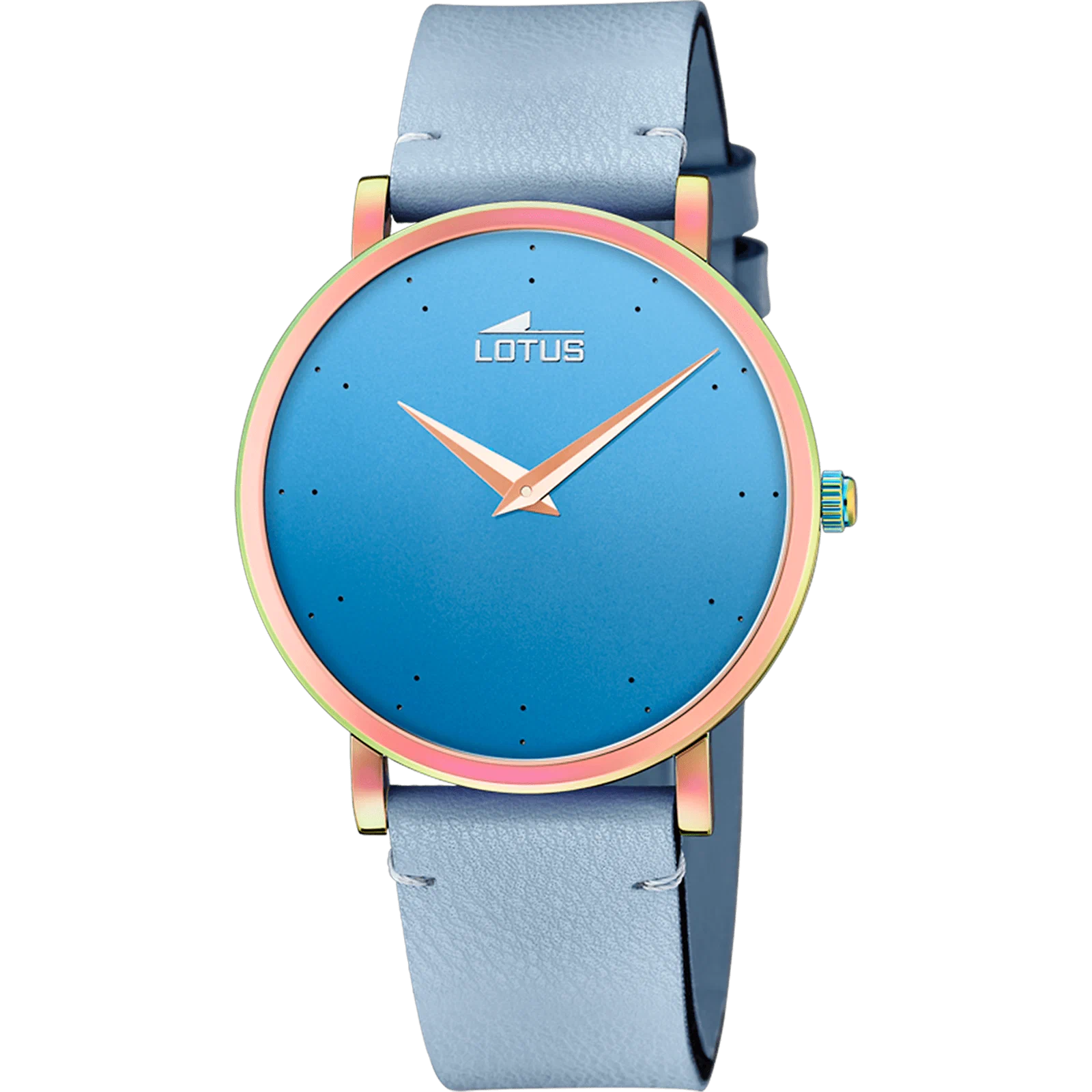 LOTUS MINIMALIST WATCH 18778/3 SILVER BLUE, LEATHER STRAP, WOMEN'S — Product image 1