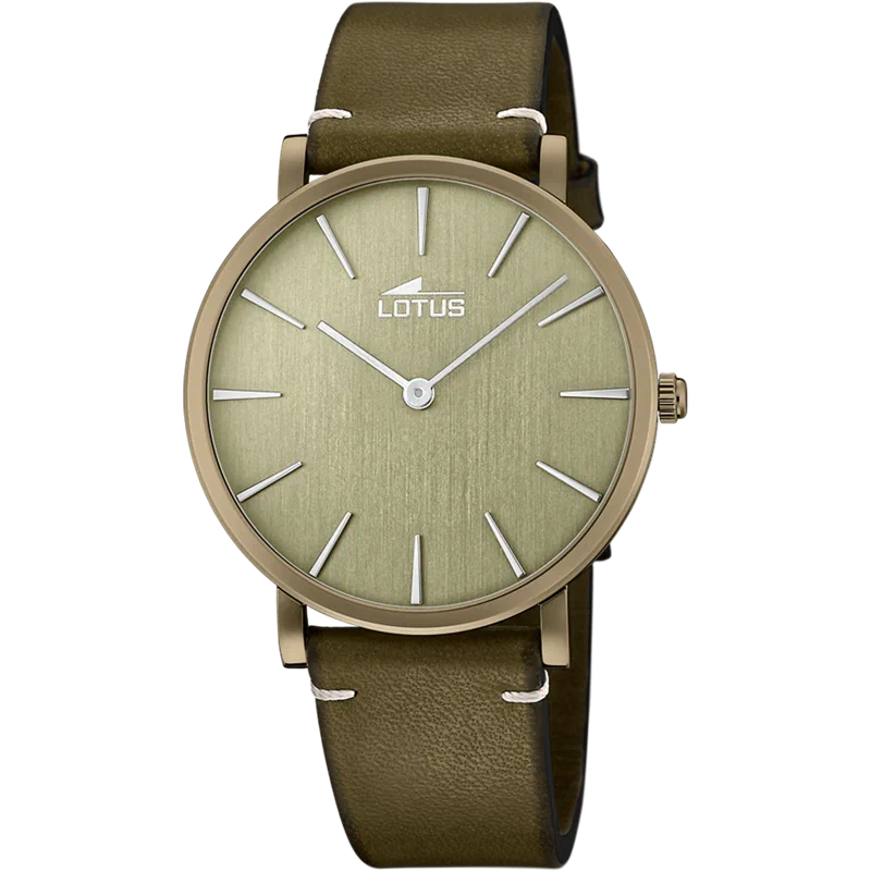 MONTRE LOTUS MINIMALIST 18783/3 VERT, BRACELET CUIR, HOMME