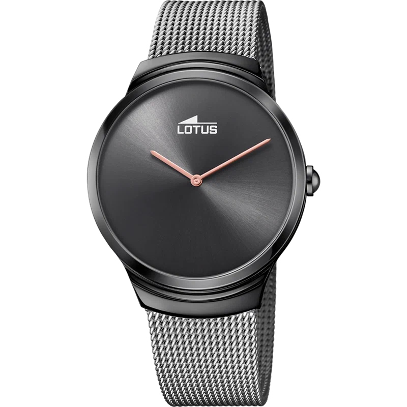 MONTRE LOTUS MINIMALIST 18784/2 NOIR, BRACELET ACIER, HOMME