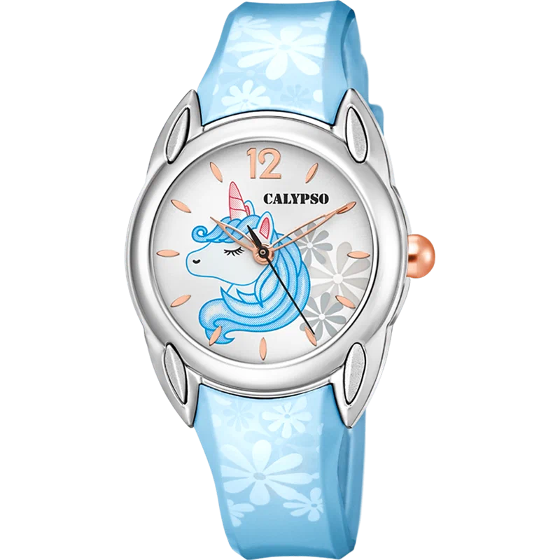 MONTRE CALYPSO SWEET TIME K5734/B ARGENT, BRACELET CAOUTCHOUC, FEMME