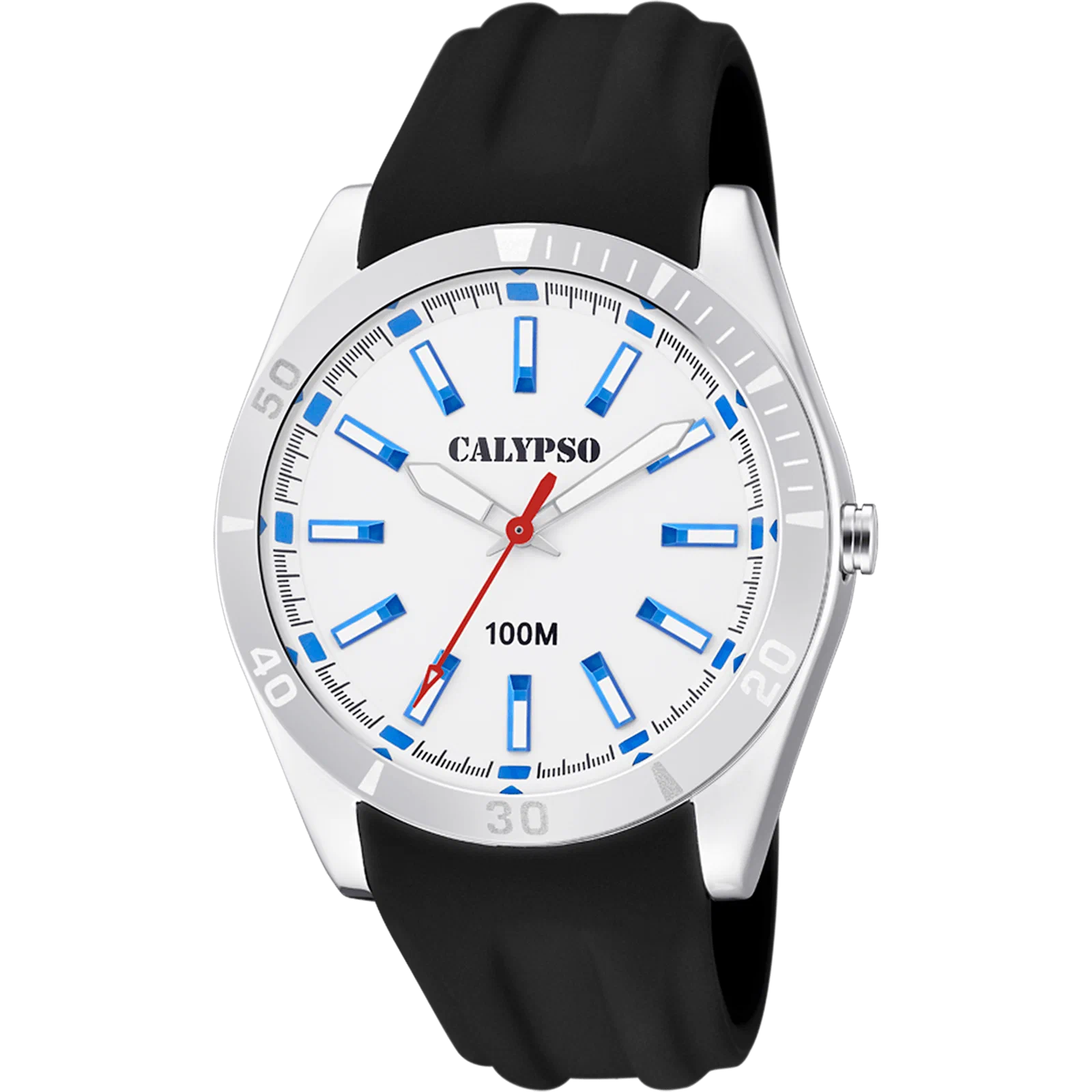CALYPSO STREET STYLE WATCH K5763/1 WHITE, RUBBER STRAP, MEN'S — Product image 1