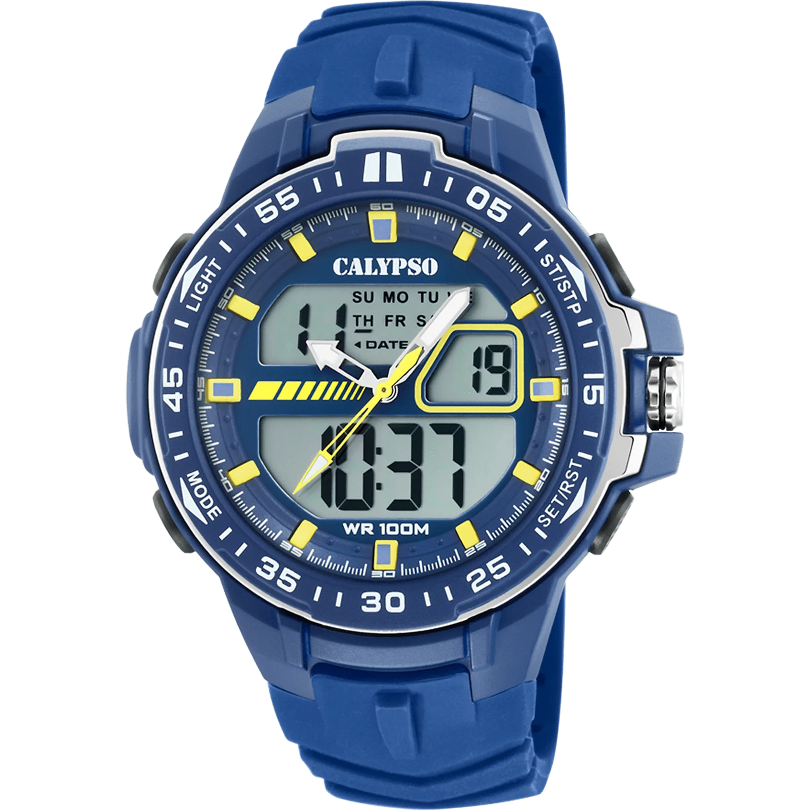 MONTRE CALYPSO STREET STYLE K5766/1 BLEU, BRACELET CAOUTCHOUC, HOMME — Image du produit 1