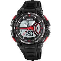 CALYPSO STREET STYLE WATCH K5779/6 BLACK, RUBBER STRAP, MEN'S