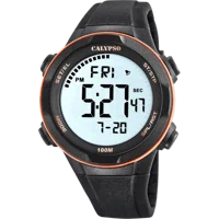 MONTRE CALYPSO K5780/6 BLANC, BRACELET CAOUTCHOUC, HOMME