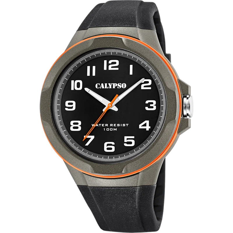 MONTRE CALYPSO STREET STYLE K5781/4 NOIR, BRACELET CAOUTCHOUC, HOMME