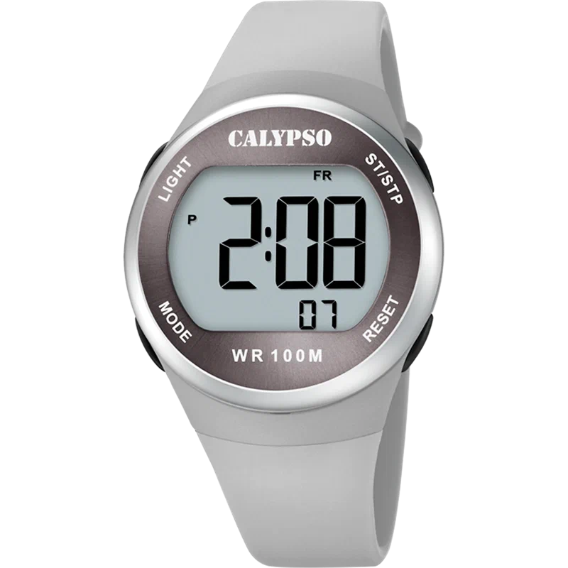 MONTRE CALYPSO K5786/1 GRIS, BRACELET CAOUTCHOUC, HOMME