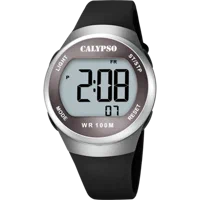 MONTRE CALYPSO K5786/4 NOIR, BRACELET CAOUTCHOUC, HOMME