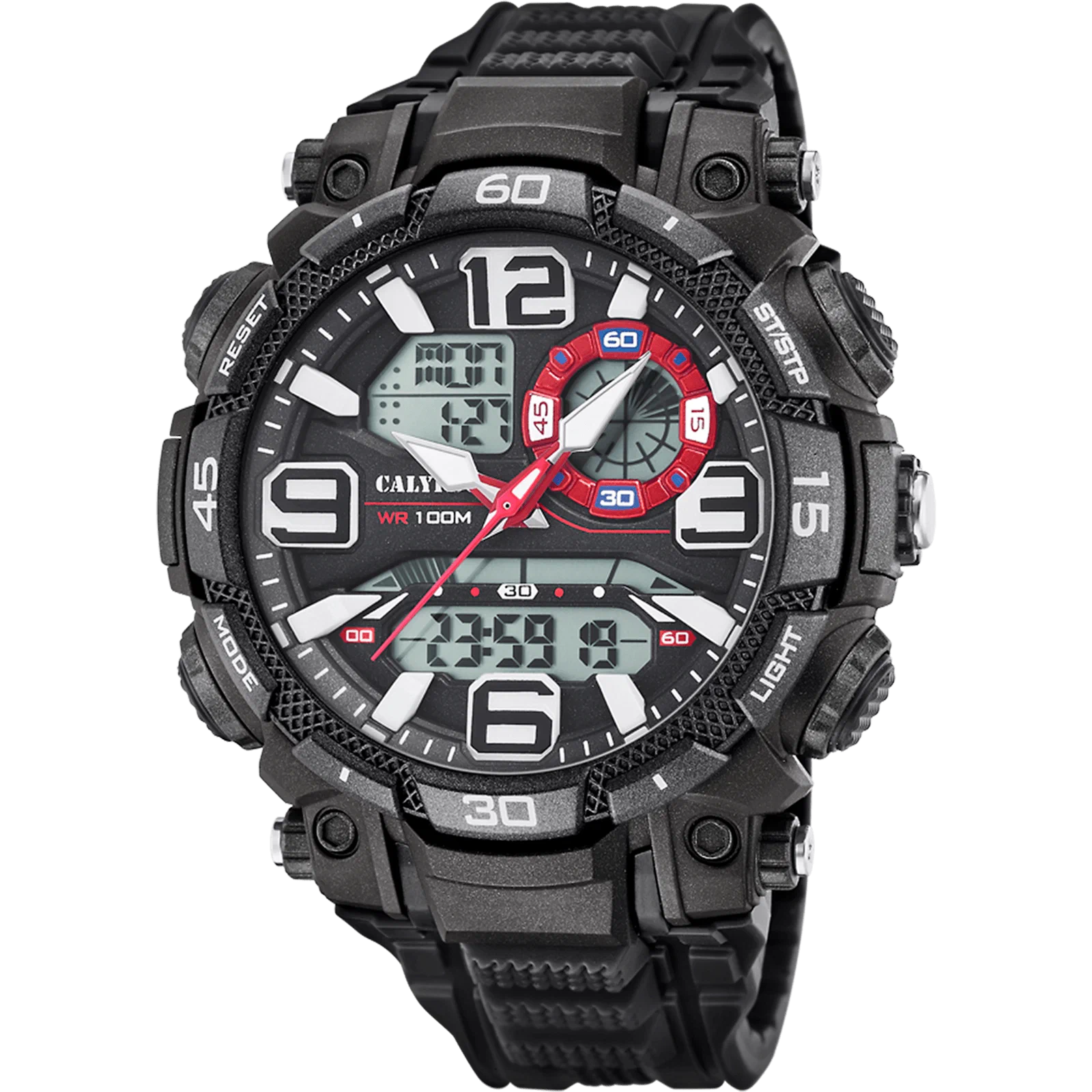 MONTRE CALYPSO K5793/1 NOIR, BRACELET CAOUTCHOUC, HOMME — Image du produit 1
