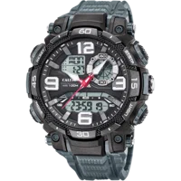 MONTRE CALYPSO K5793/3 NOIR, BRACELET CAOUTCHOUC, HOMME