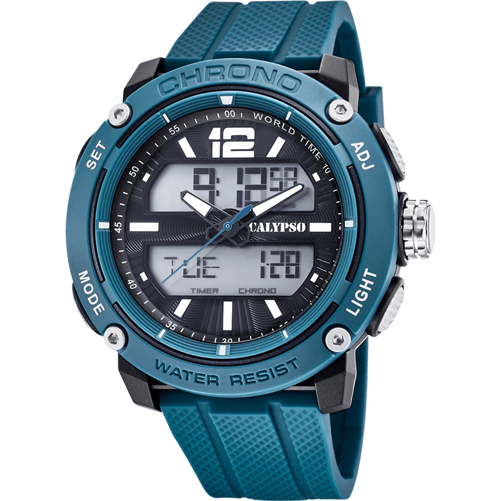 CALYPSO STREET STYLE WATCH K5796/2 BLACK, RUBBER STRAP, MEN'S — Product image 1