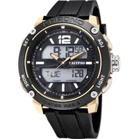 CALYPSO STREET STYLE WATCH K5796/3 BLACK, RUBBER STRAP, MEN'S