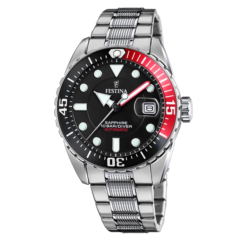 MONTRE FESTINA AUTOMATIC F20480/4 NOIR, BRACELETACIER, HOMME