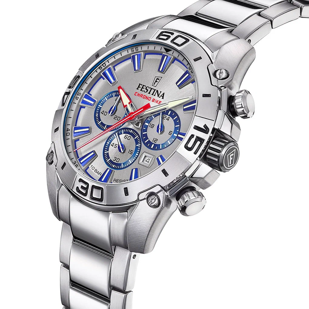 MONTRE FESTINA CHRONO BIKE F20543/1 GRIS PLATA, BRACELET ACIER, HOMME — Image du produit 2