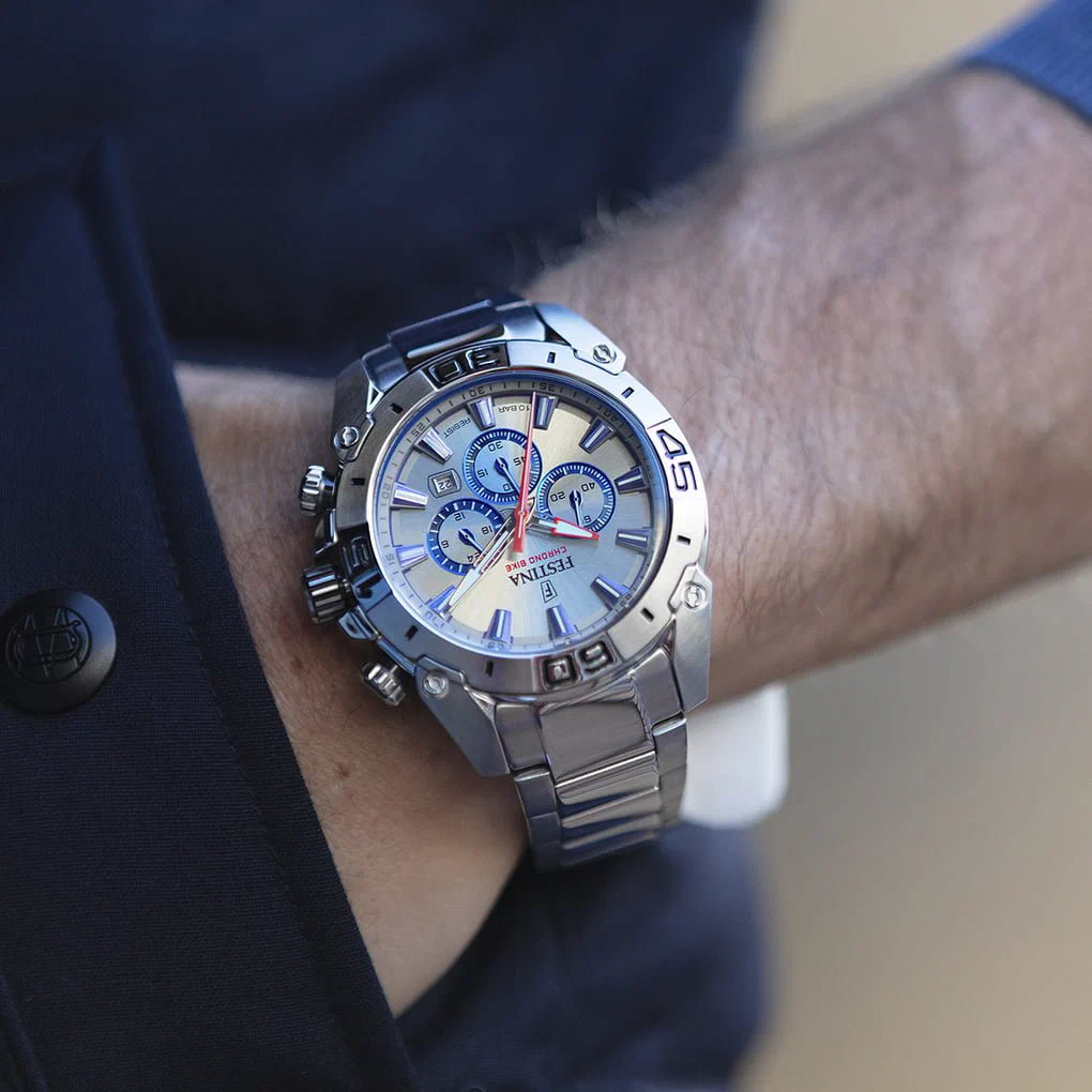 MONTRE FESTINA CHRONO BIKE F20543/1 GRIS PLATA, BRACELET ACIER, HOMME — Image du produit 3