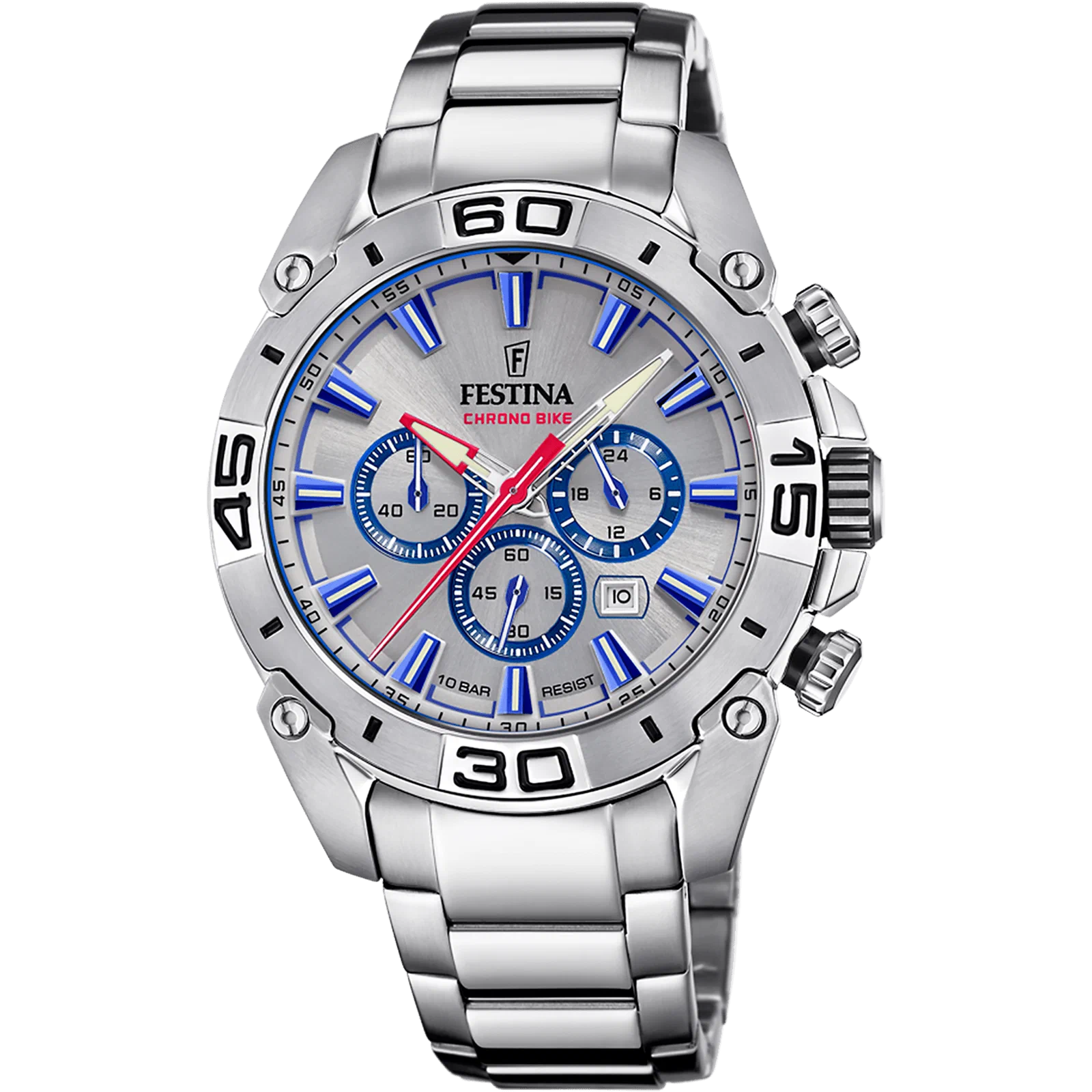 MONTRE FESTINA CHRONO BIKE F20543/1 GRIS PLATA, BRACELET ACIER, HOMME — Image du produit 1