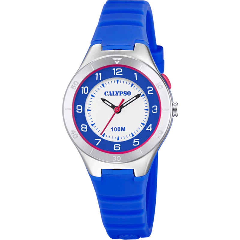 ساعة CALYPSO JUNIOR COLLECTION K5800/3 زرقاء، سوار مطاطي
