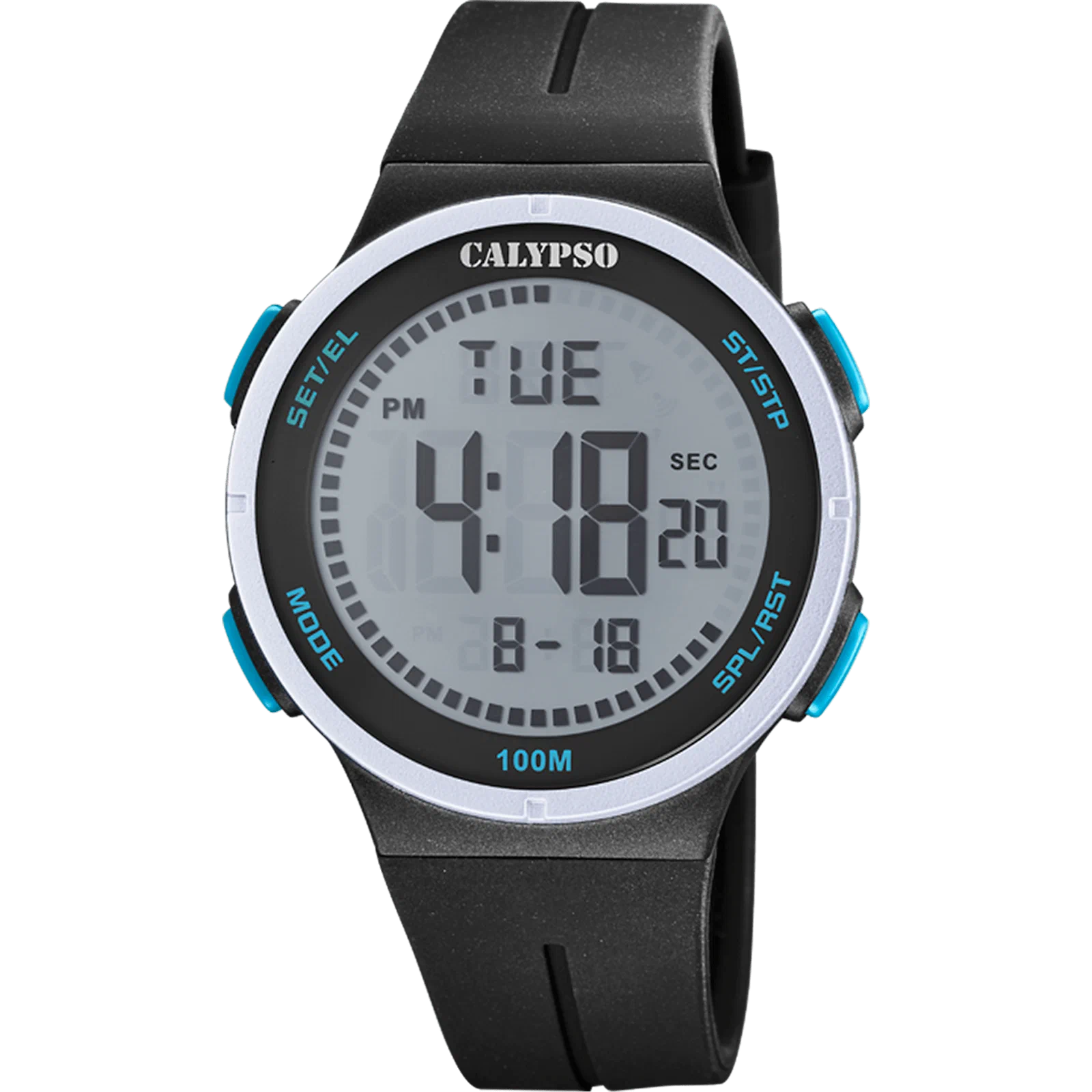 ساعة CALYPSO K5803/4 رقمية، سوار مطاطي، رجالي — صورة المنتج 1