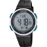 ساعة CALYPSO K5803/4 رقمية، سوار مطاطي، رجالي