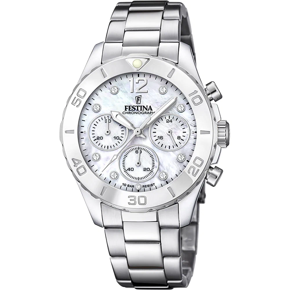 MONTRE FESTINA F20603/1 NACRE, BRACELET ACIER, LES FEMMES — Image du produit 1