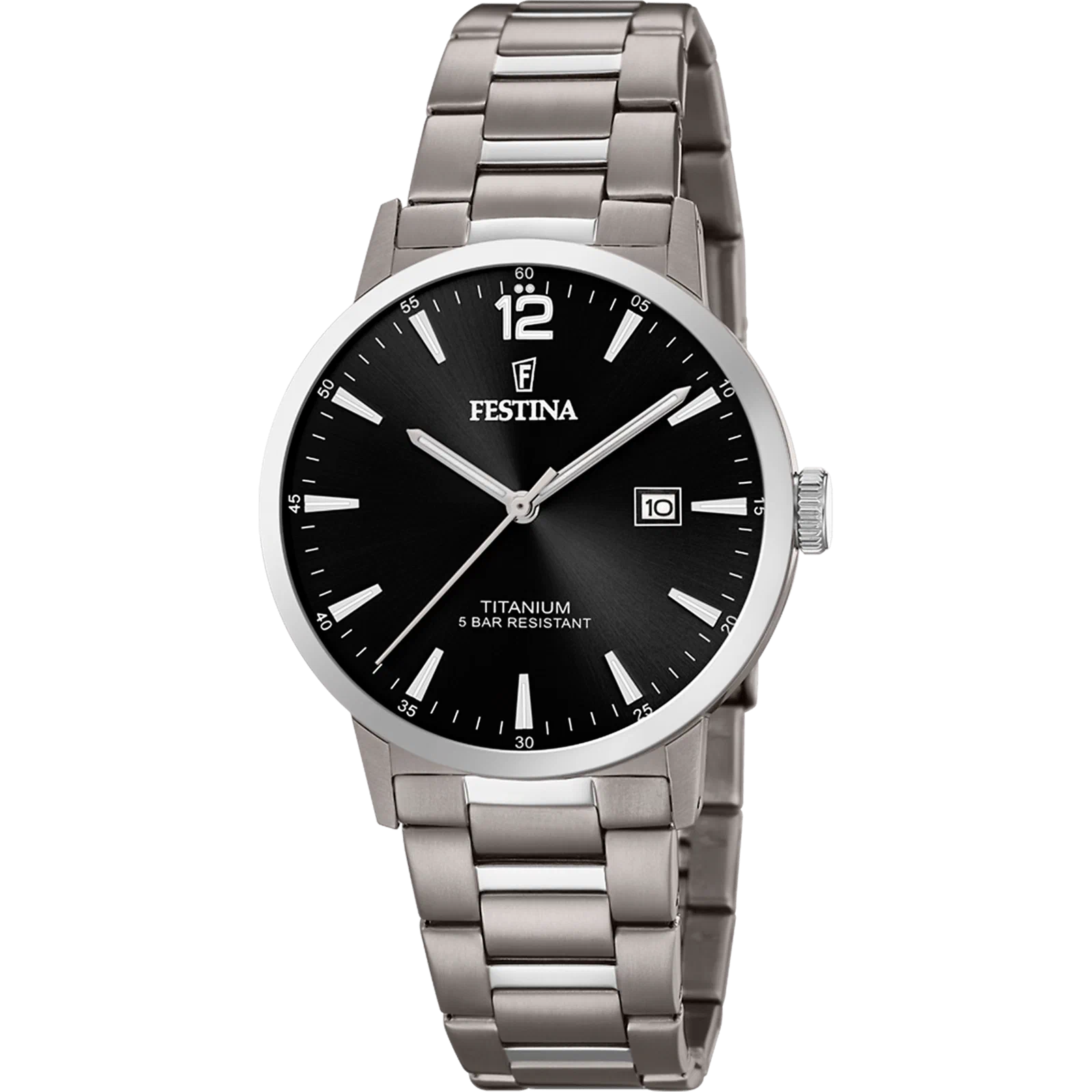 MONTRE FESTINA TITANIUM F20435/3 NOIR, BRACELET TITANE, HOMME — Image du produit 1