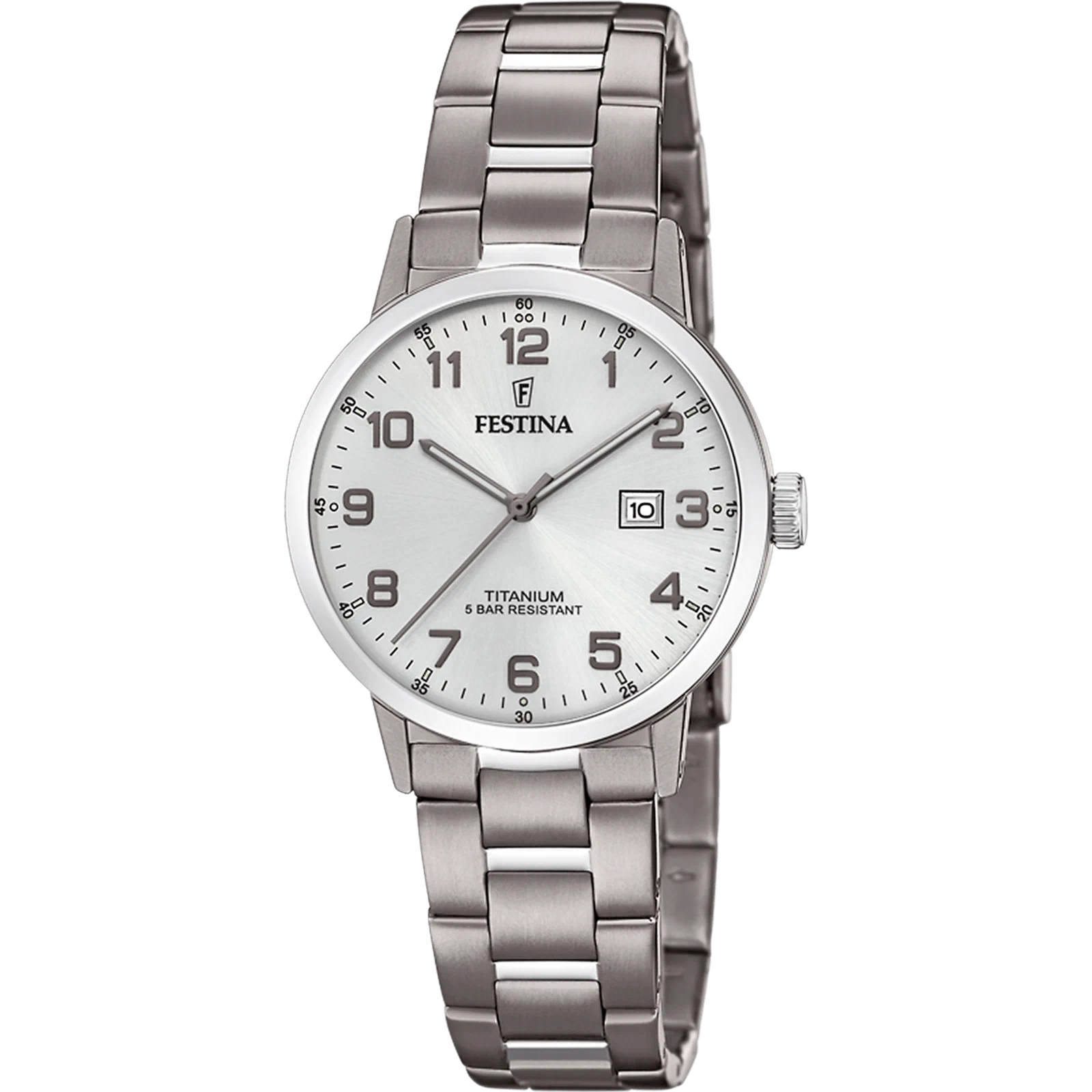 MONTRE FESTINA TITANIUM F20436/1 ARGENTÉ, BRACELET TITANE, FEMME — Image du produit 1