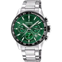 MONTRE FESTINA F20560/4 VERT, BRACELET ACIER INOXYDABLE, HOMME