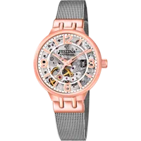 MONTRE FESTINA AUTOMATIC SKELETON F20581/1 BRACELET ACIER, FEMME