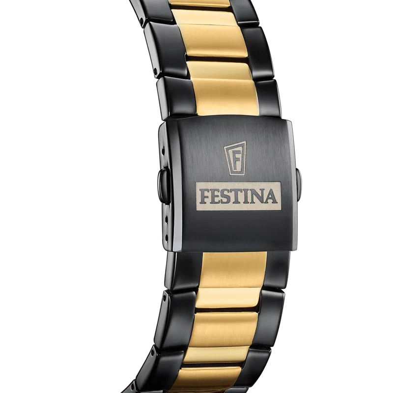 MONTRE FESTINA F20563/1 NOIR, BRACELET CIER, HOMME — Image du produit 2