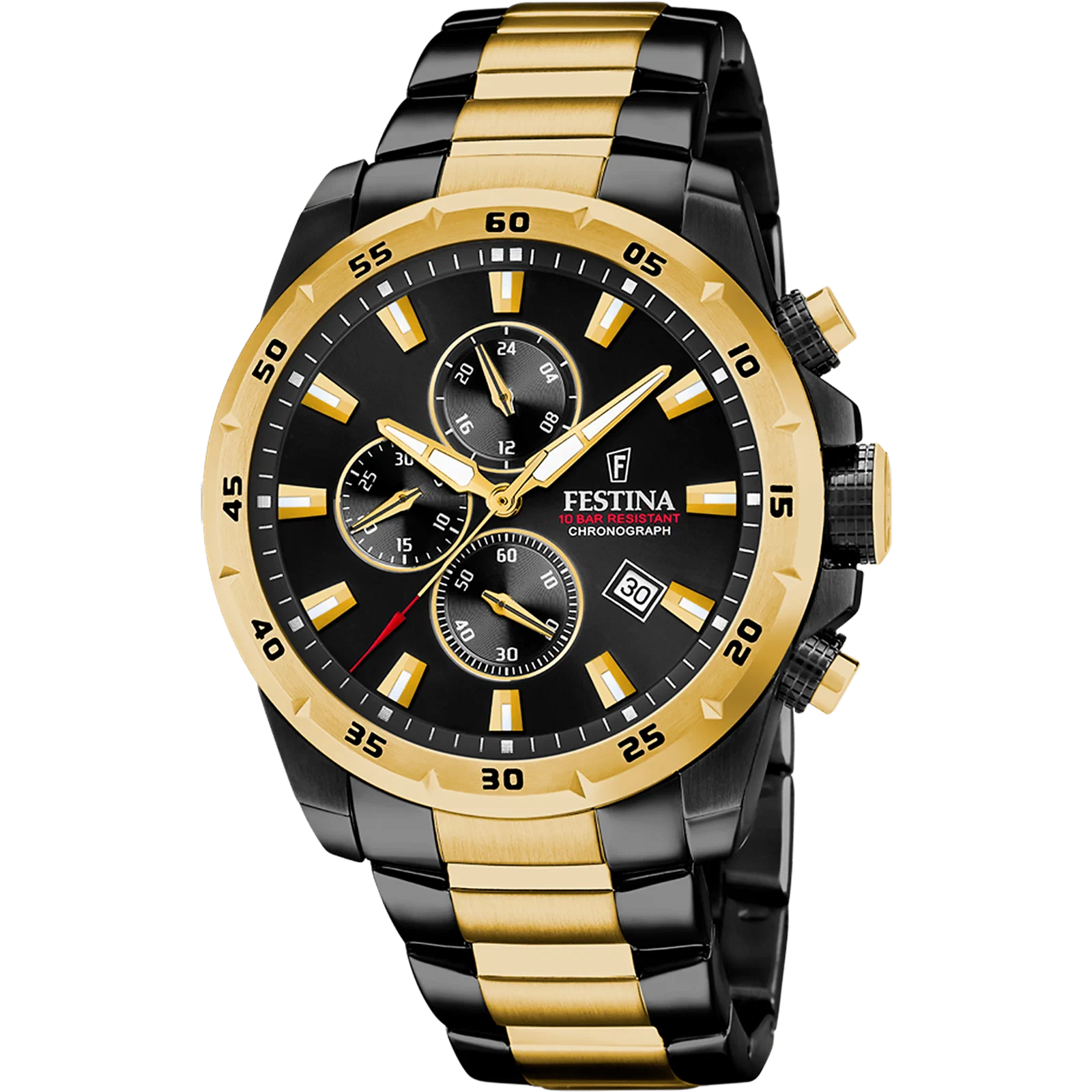MONTRE FESTINA F20563/1 NOIR, BRACELET CIER, HOMME — Image du produit 1