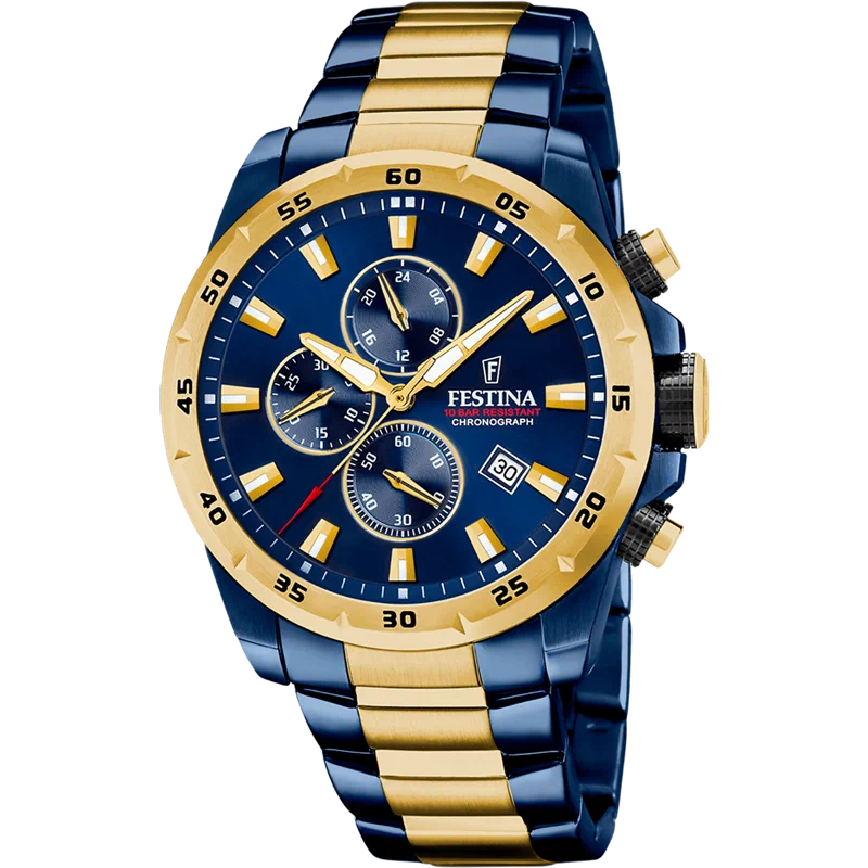 MONTRE FESTINA F20564/1 BLEU, BRACELET ACIER, HOMME