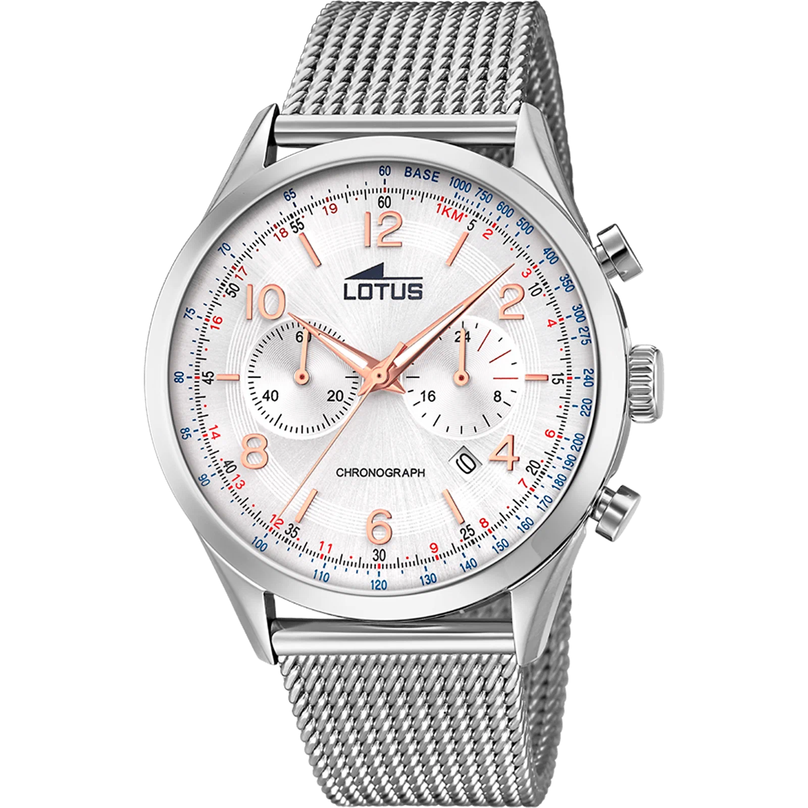 ساعة LOTUS SMART CASUAL 18555/1 بيضاء، سوار فولاذي، رجالي — صورة المنتج 1