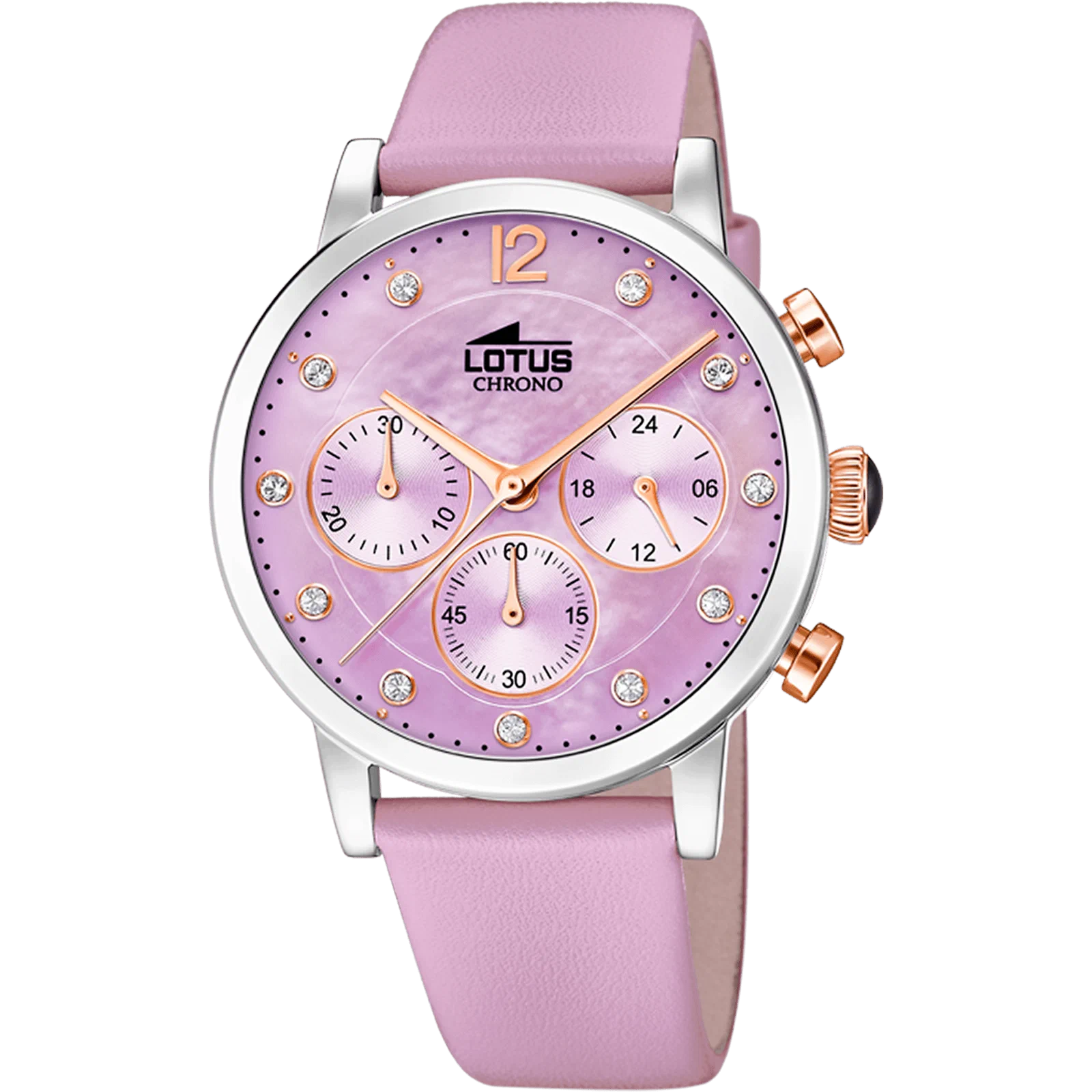 ساعة LOTUS TRENDY 18674/4 بنفسجية، سوار من الجلد، نسائية — صورة المنتج 1