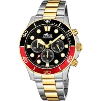 LOTUS EXCELLENT WATCH 18757/5 BLACK, STEEL BRACELET, MEN'S