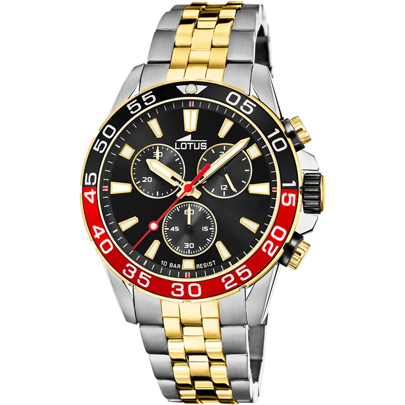 LOTUS EXCELLENT WATCH 18767/4 BLACK, STEEL BRACELET, MEN'S