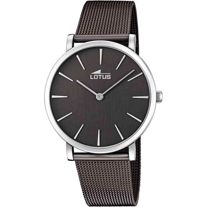 LOTUS MINIMALIST WATCH 18771/1 BLACK, STEEL BRACELET, MEN'S