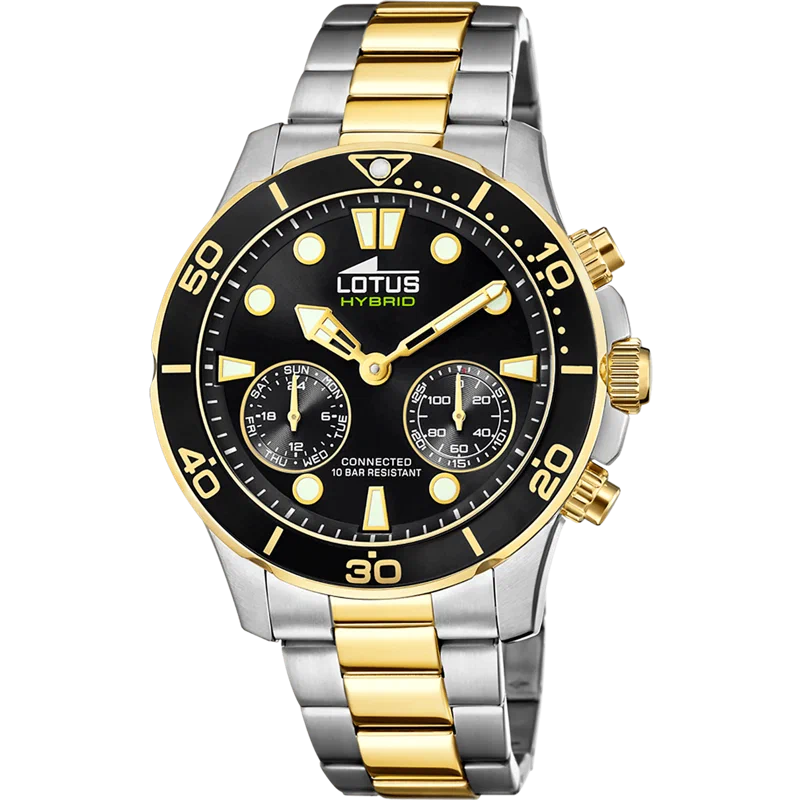 LOTUS CONNECTED 18801/2 BLACK, STEEL BRACELET, MEN'S