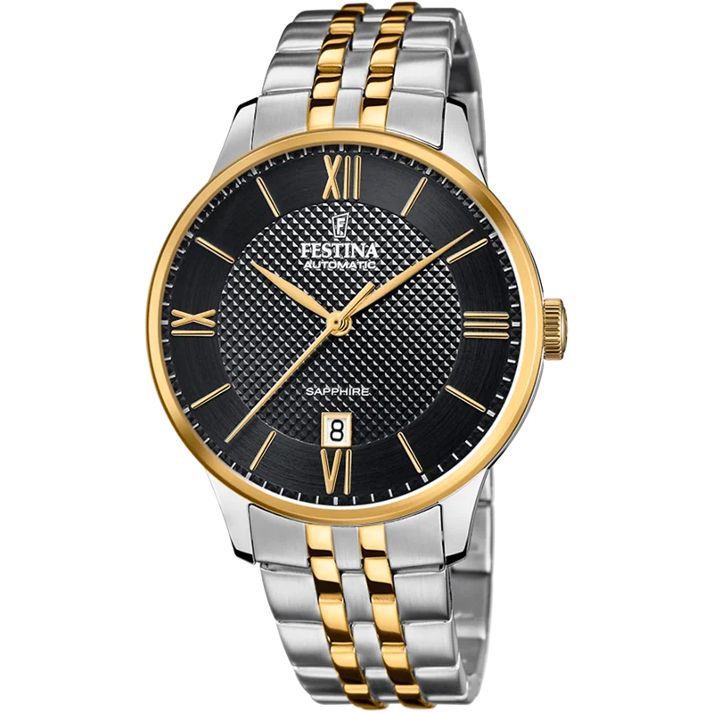 MONTRE FESTINA AUTOMATIC F20483/3 NOIR, BRACELET ACIER, HOMME