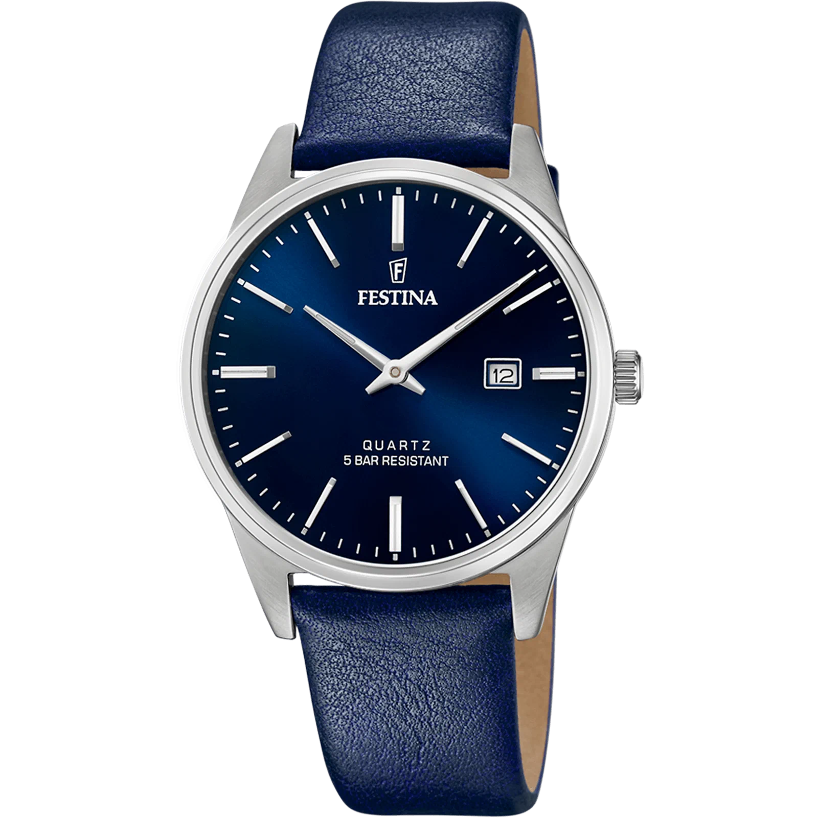 MONTRE FESTINA CLASSICS F20512/3 BLEU, BRACELET CUIR, HOMME — Image du produit 1