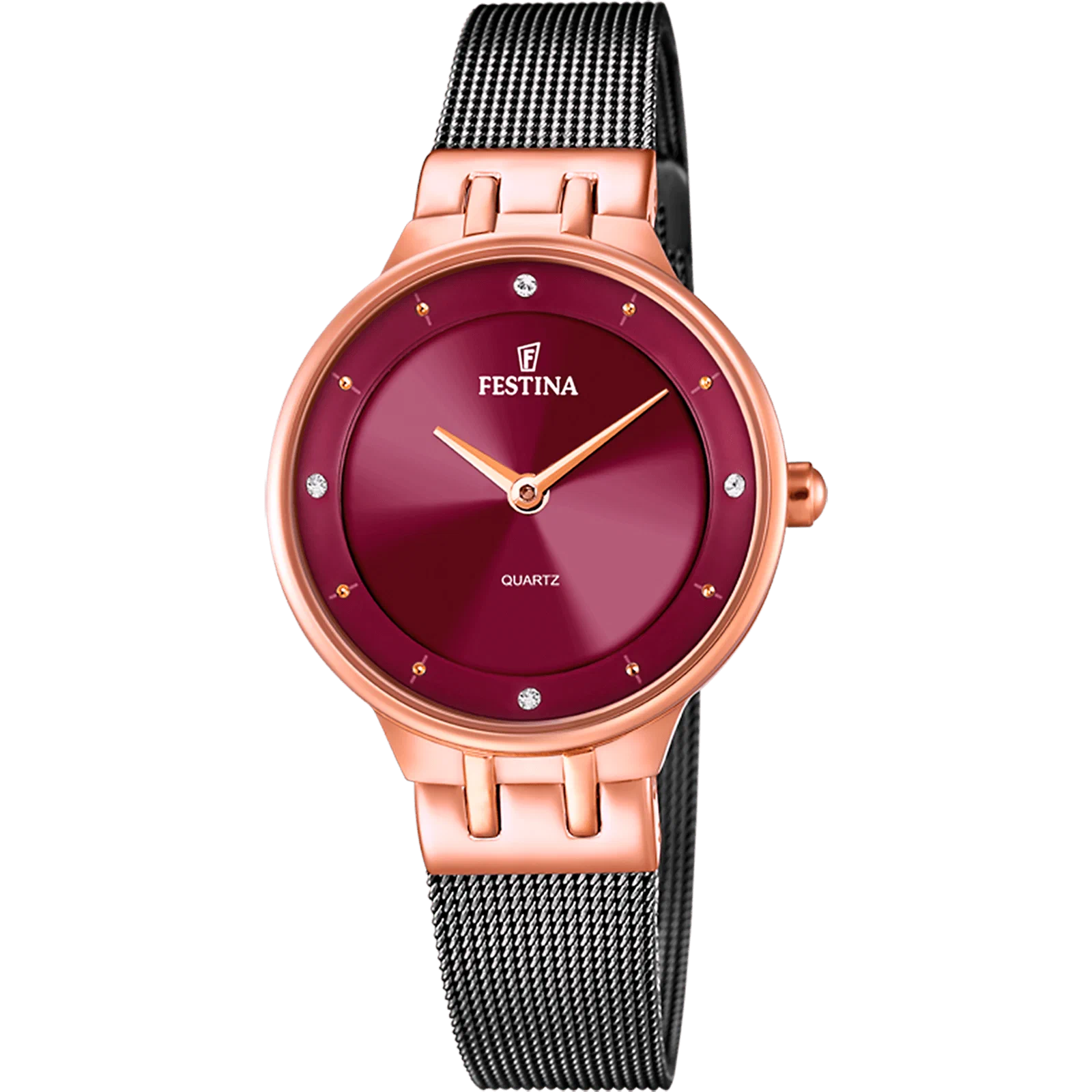 MONTRE FESTINA F20599/2 GRENAT, BRACELET ACIER, LES FEMMES — Image du produit 1