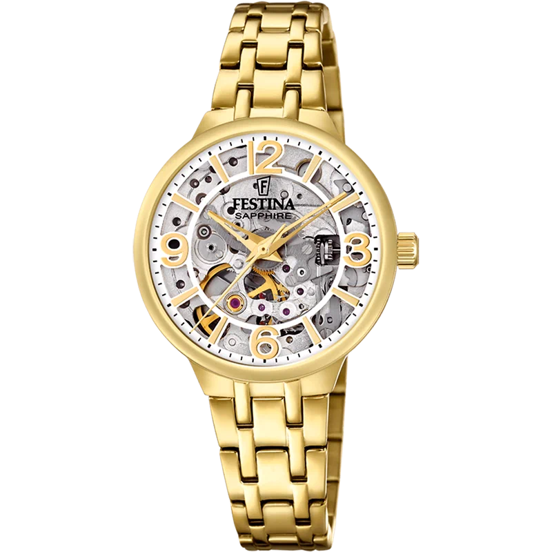 MONTRE FESTINA AUTOMATIC SKELETON F20617/1 BRACELET ACIER, FEMME